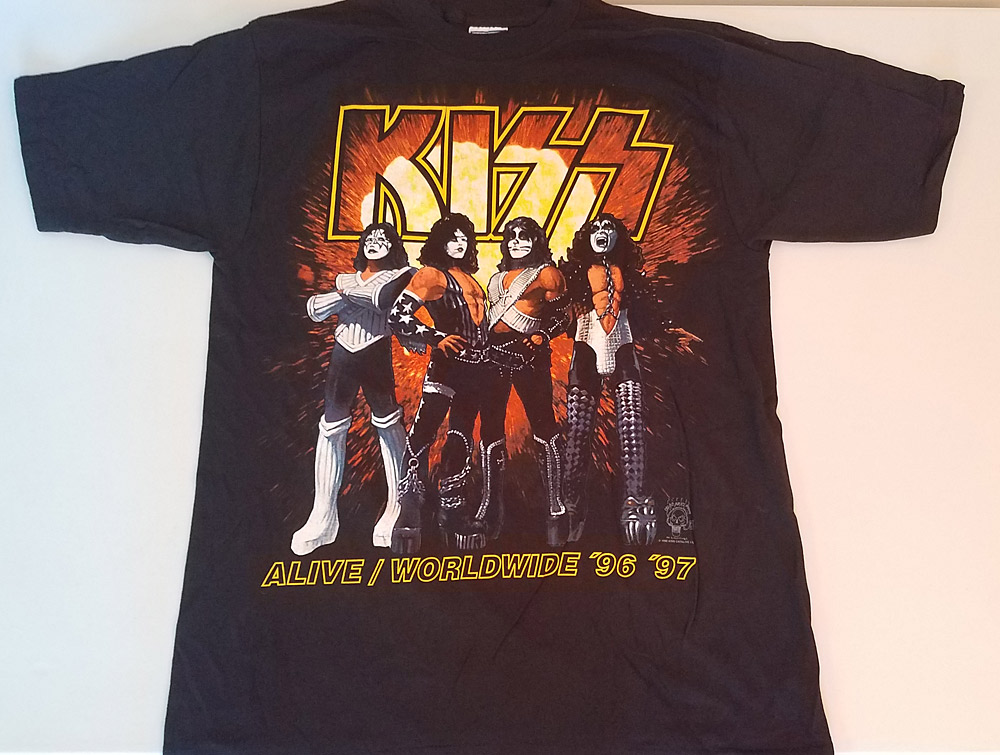 Men's KISS Alive/Worldwide '96-'97 Tour T-Shirt - KISS Addiction