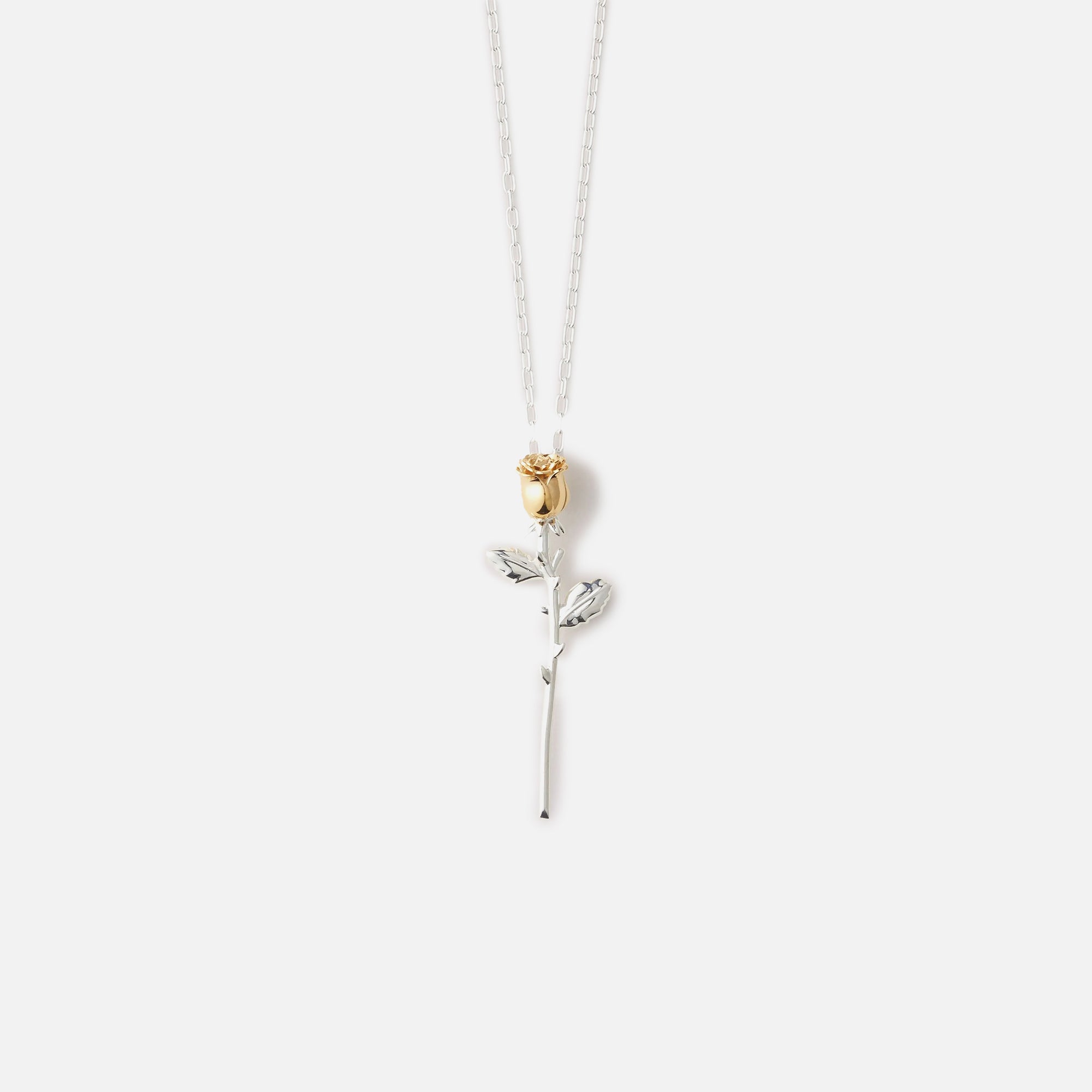 Ambush Rose Charm Necklace - Silver – Kith