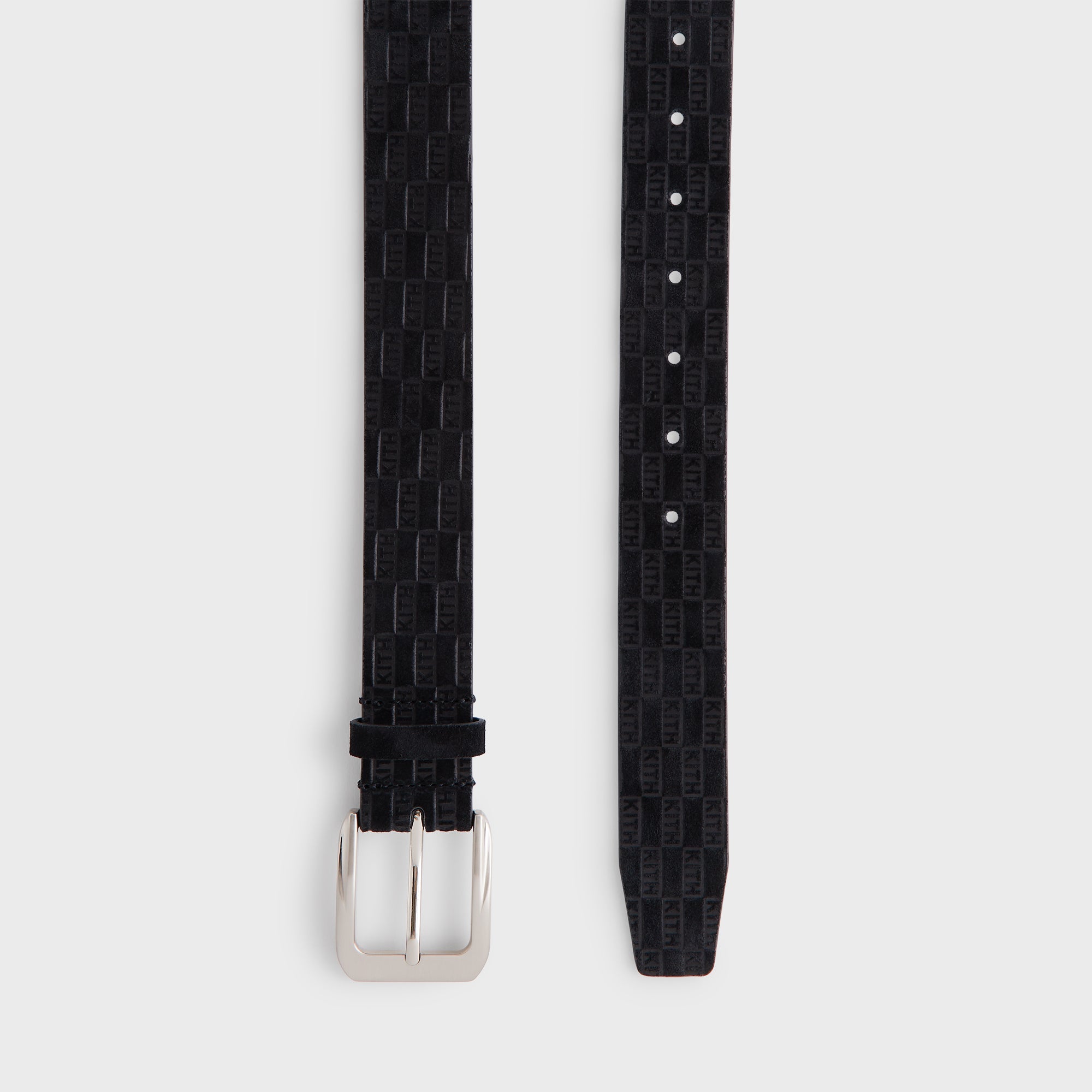 Kith Monogram Suede Leather Belt - Black