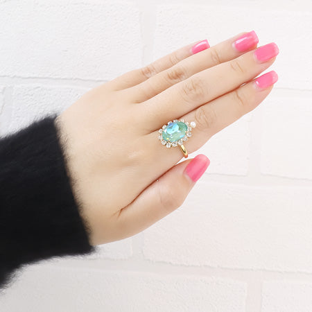 レシピNo.KR0637 貴和クリスタルの連爪ビジューリング2種 – 貴和製作所