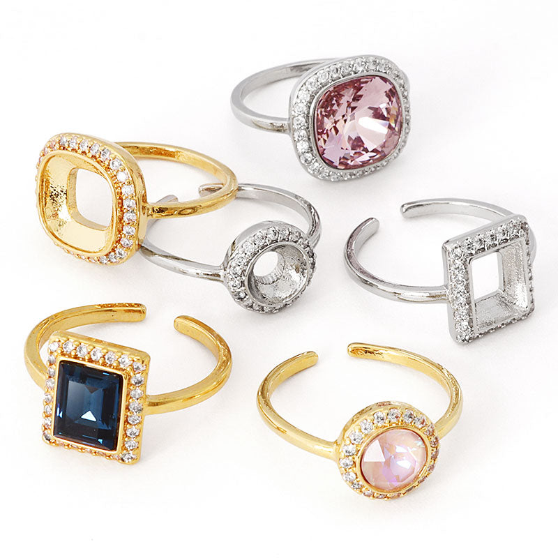 リング台 キュービックジルコニア石座 ＃4527 8×6mm キュービック