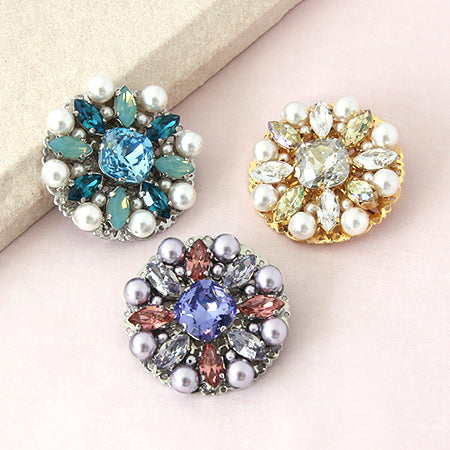 ブローチ台 スカシラウンド(国産) ゴールド – 貴和製作所オンラインストア