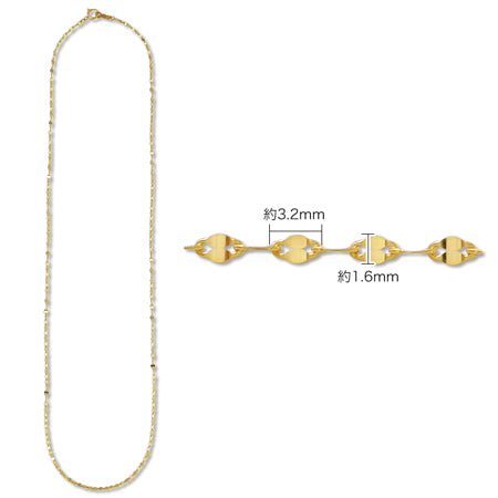 ペタルチェーンネックレス K14GF – 貴和製作所オンラインストア