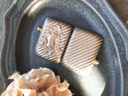 フランスアンティーク シルバープレートのピルケース バッグ型 アールデコ