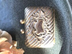 フランスアンティーク シルバープレートのピルケース バッグ型 アールデコ
