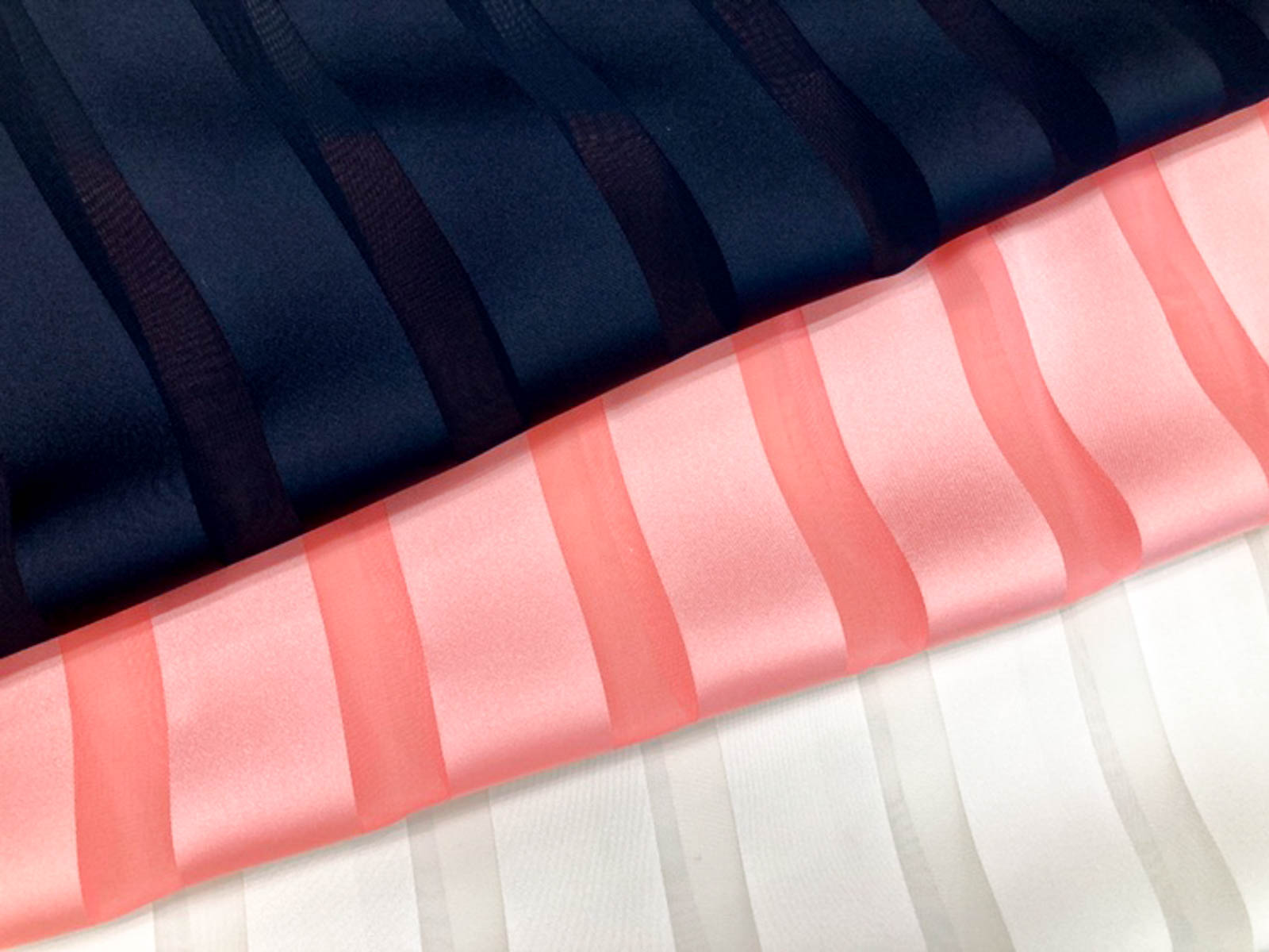 KKF1217 K125 サテンストライプジョーゼット｜無地染｜ポリエステル