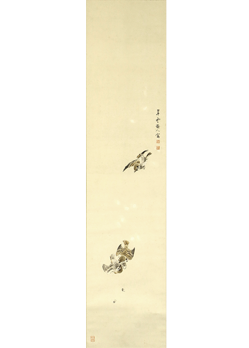 小室翠雲 麗日戯花図 | 古美術瀬戸