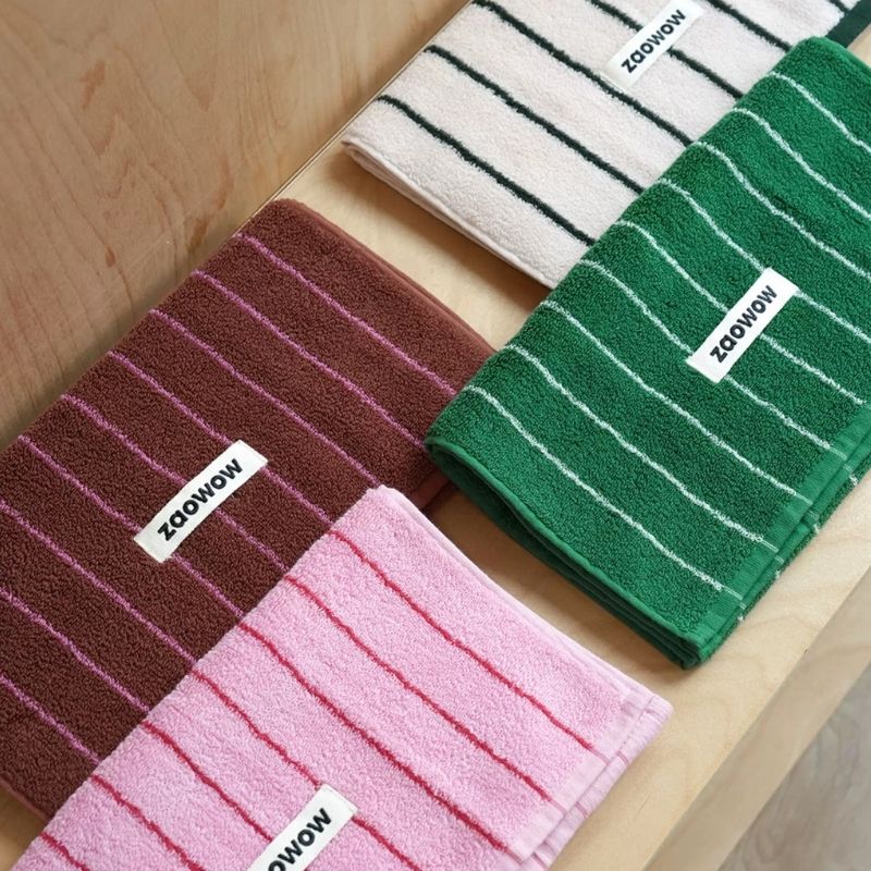コントラストカラーストライプタオル – kocol