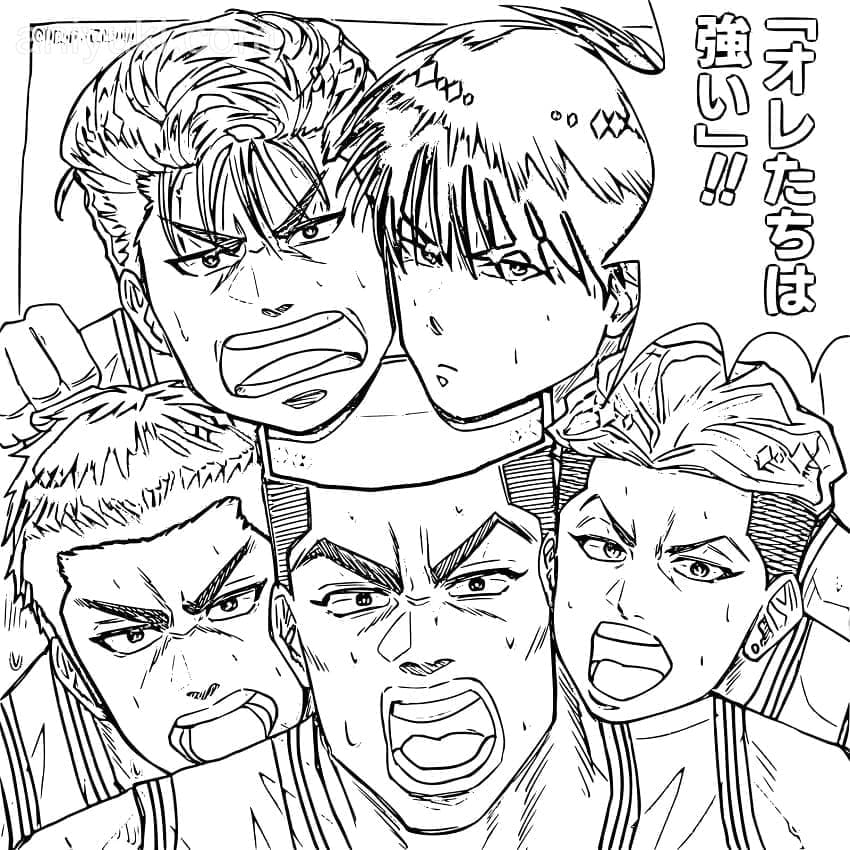 印刷可能なスラムダンク - 印刷可能ぬりえ無料ダウンロード