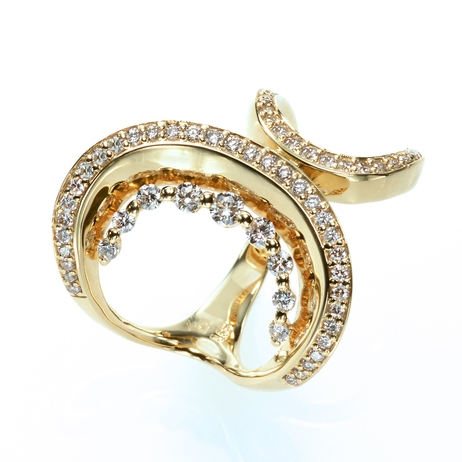 K18 ダイヤモンド リング（合計0.65ct）｜真珠卸 ダイヤモンド直輸入