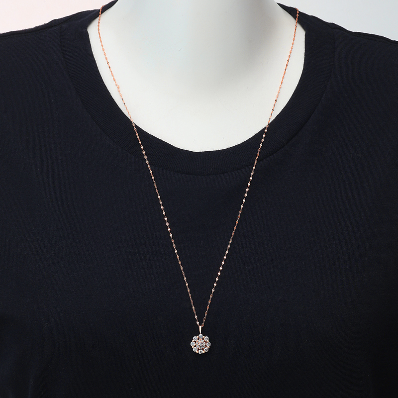 K18 ダイヤモンド ネックレス 最長70センチまで調整可能（D 0.65ct