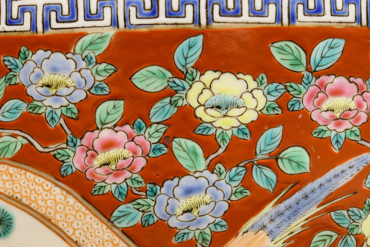 細やかな花模様の華やかな大型丸火鉢 DC7599 – 古福庵 [ KOFUKUAN