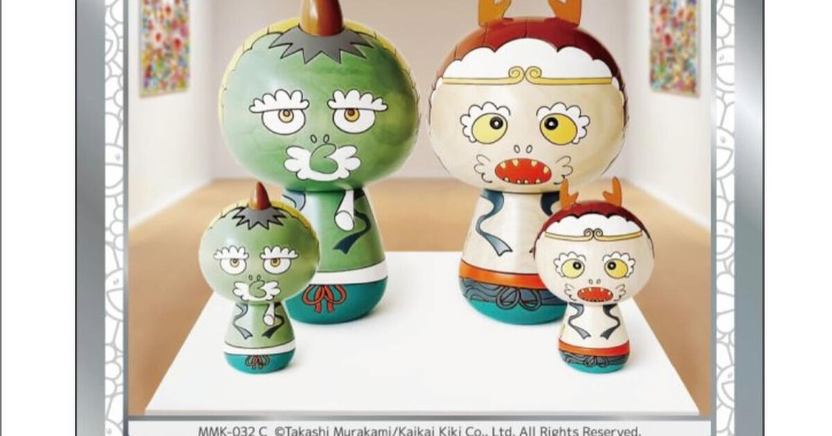 村上隆さんから風神雷神こけしの作成のお話をしていたのが去年の