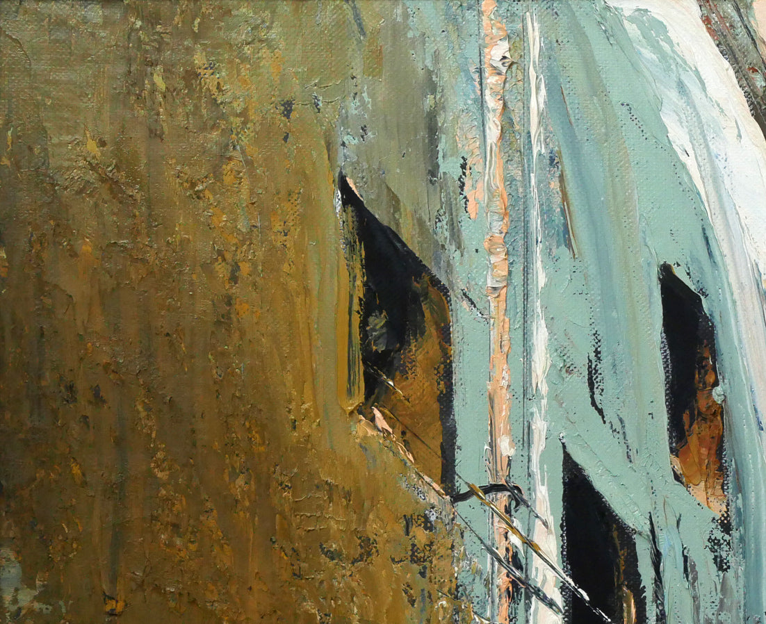 高橋哲夫「スペインの路地裏」油絵・F12号 絵画買取・販売の小竹美術