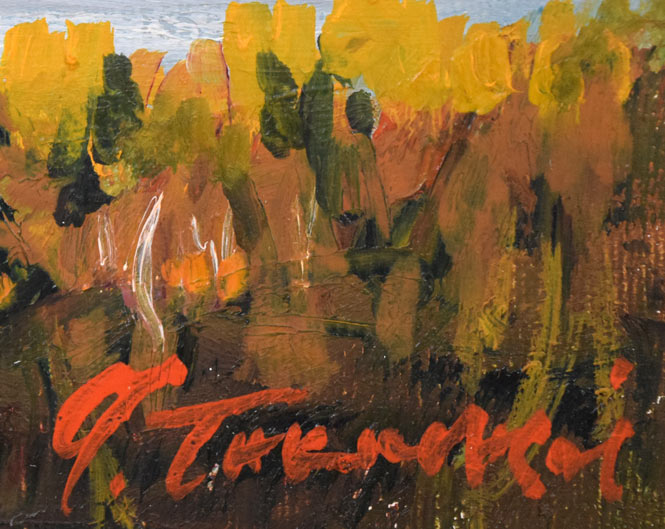 高橋益之「大雪山風景」油絵・SM 絵画買取・販売の小竹美術