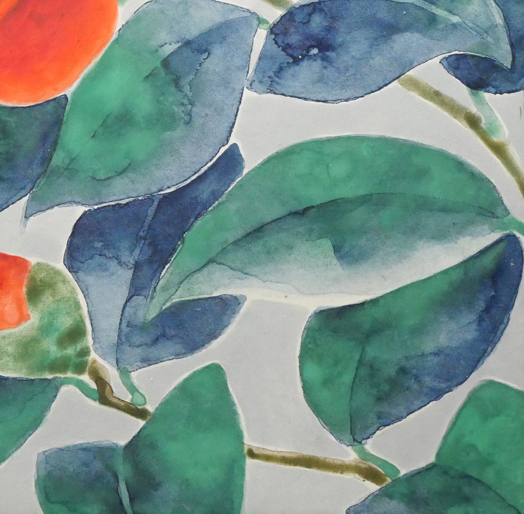 富取風堂「椿花」日本画・色紙 絵画買取・販売の小竹美術