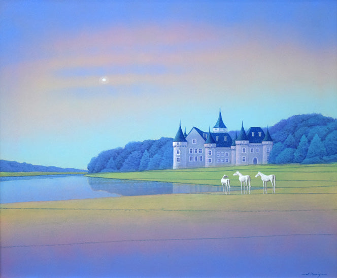 富谷一明「静日」油絵・F8号 絵画買取・販売の小竹美術