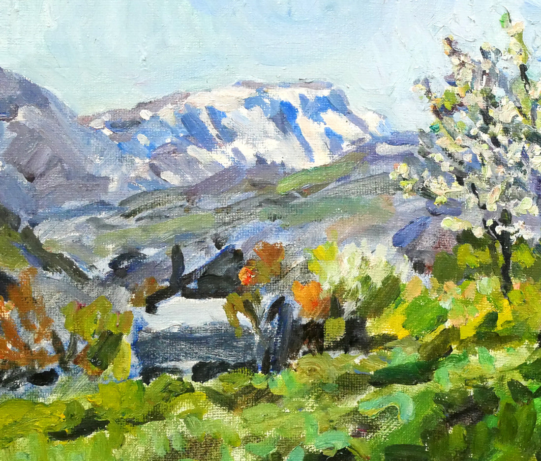 竹内徹 『白馬五竜への道』 絵画 油彩画 サイン F8 油絵 竹内徹 『白馬