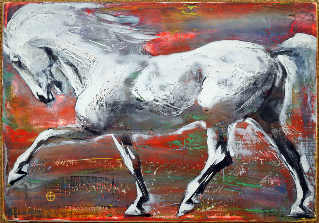 十時孝好「UMA95－6（馬）」油絵・SM 絵画買取・販売の小竹美術