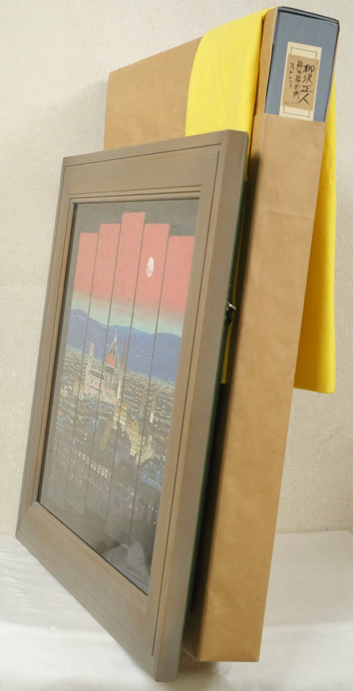 柳沢正人「神の棲む街 フィレンツェ（イタリア）」日本画（分割画面