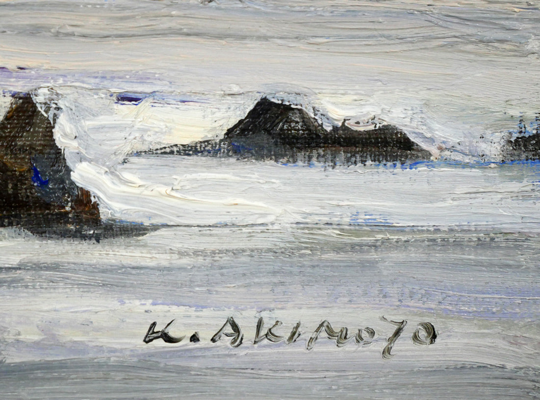 秋元清弘「犬吠埼」油絵・変形15号 絵画買取・販売の小竹美術