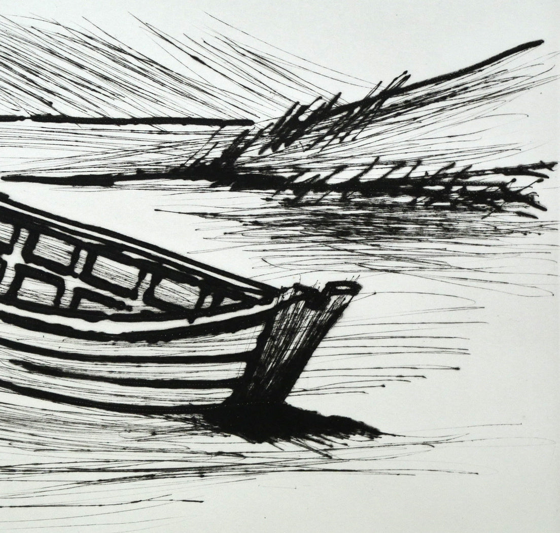 ベルナール ビュッフェ（Bernard BUFFET）「平底漁船」ドライポイント