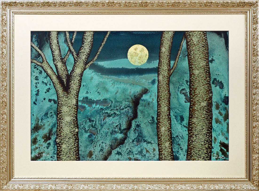 萄雅彦「深淵」油絵・F25号 絵画買取・販売の小竹美術