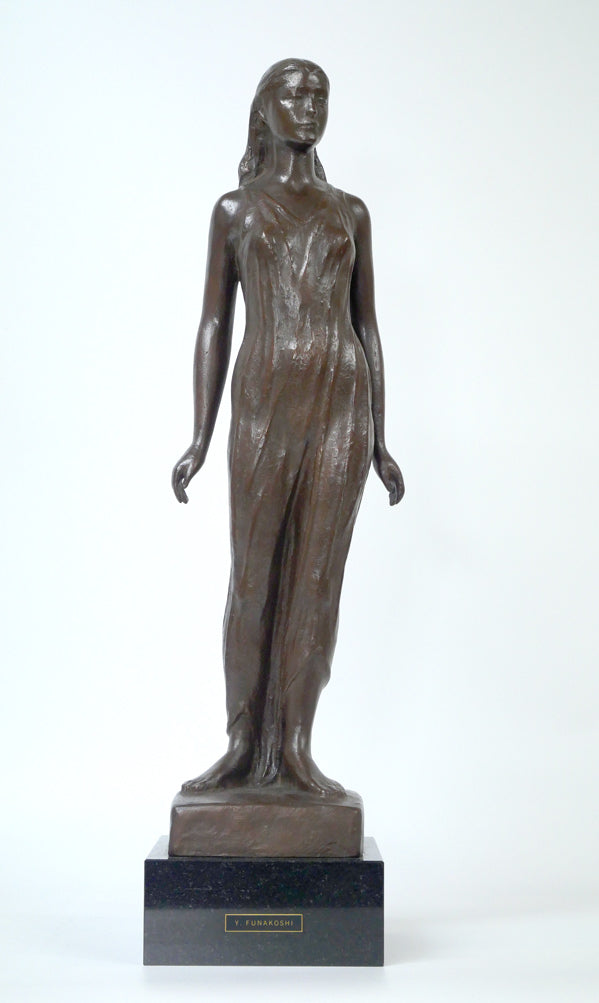 舟越保武「渚」ブロンズ作品・共箱・特製台座付き 絵画買取・販売の