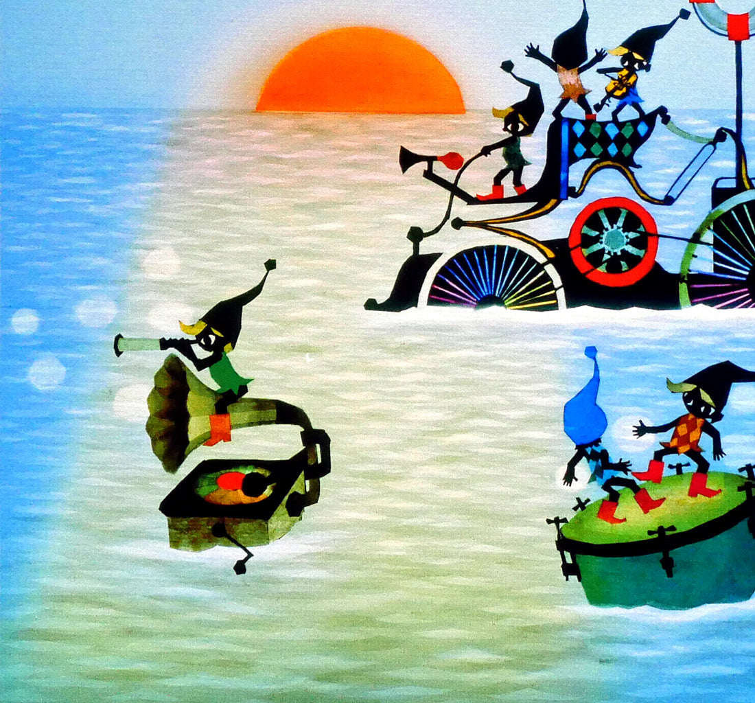 藤城清治「こびとの旅立ち」ジクレー版画 絵画買取・販売の小竹美術