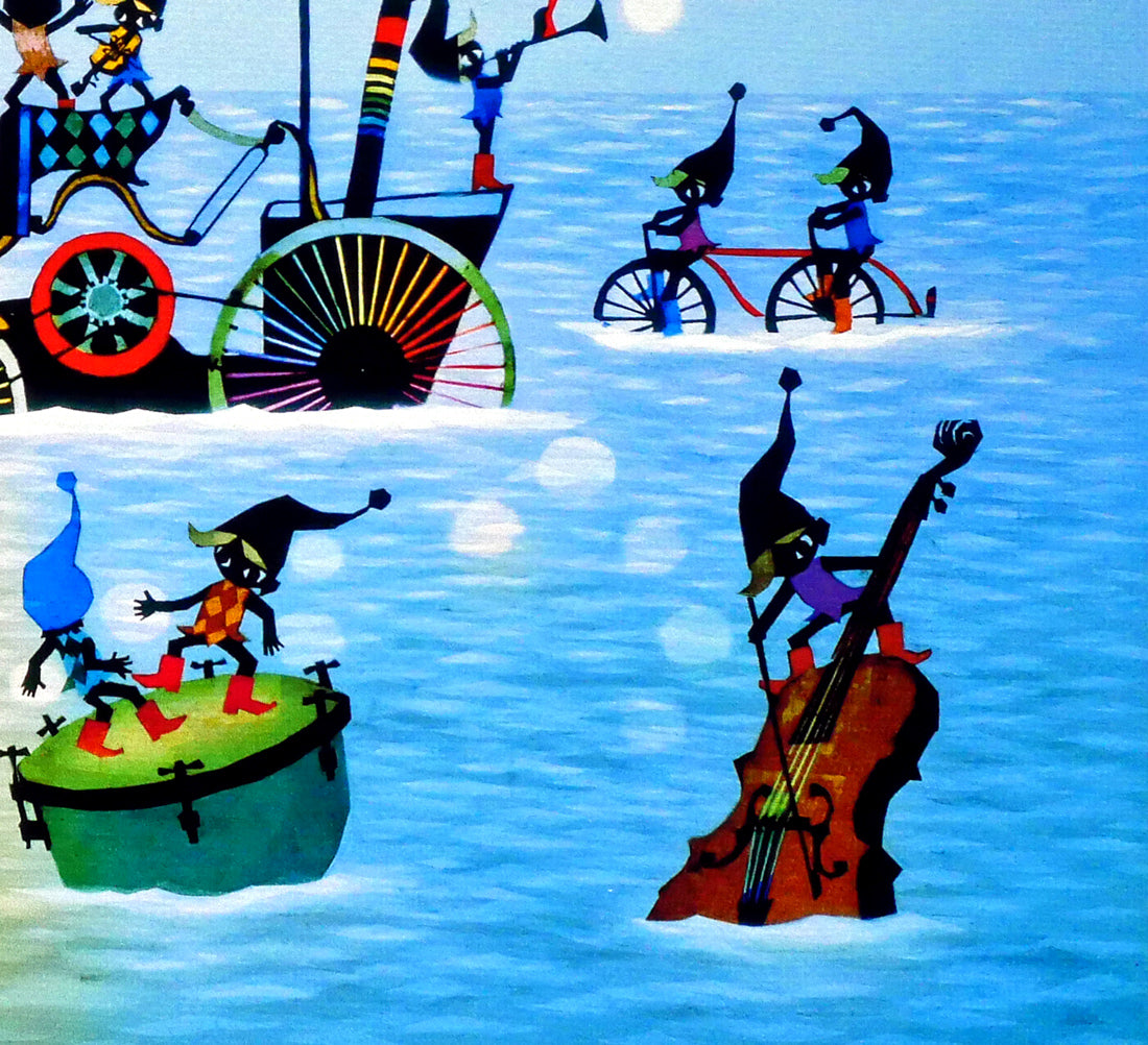 藤城清治「こびとの旅立ち」ジクレー版画 絵画買取・販売の小竹美術