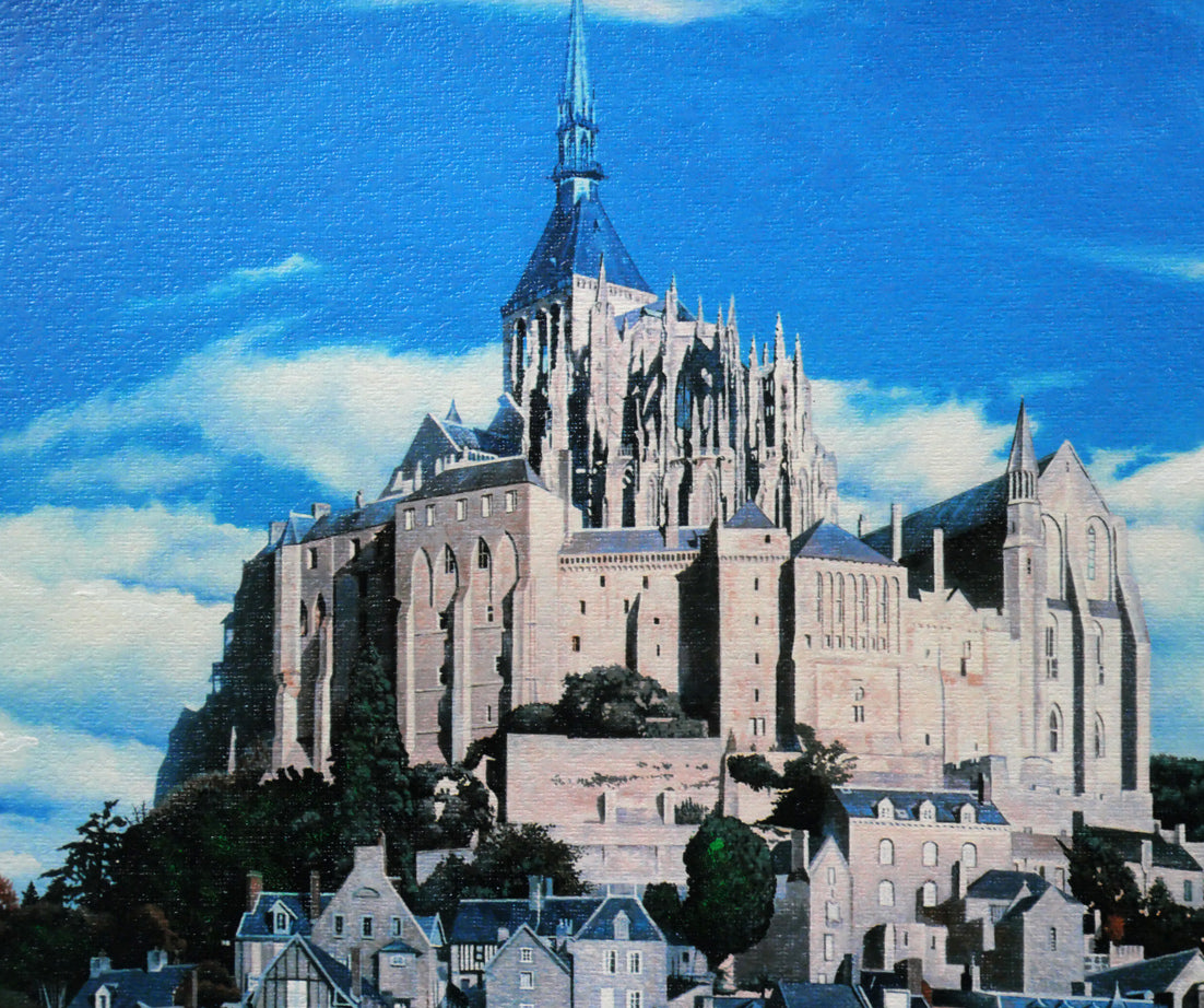 福島励史「モンサンミッシェル（フランス世界遺産）」リトグラフ