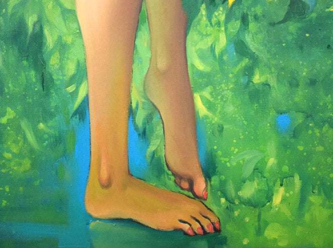 古沢岩美「ひまわり」油絵・F20号 絵画買取・販売の小竹美術