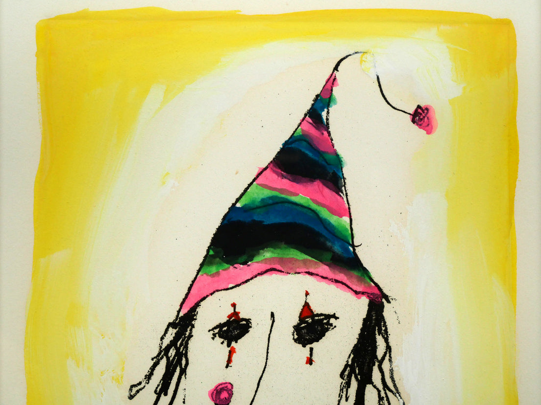 塙賢三「道化」銅版画に手彩色 絵画買取・販売の小竹美術