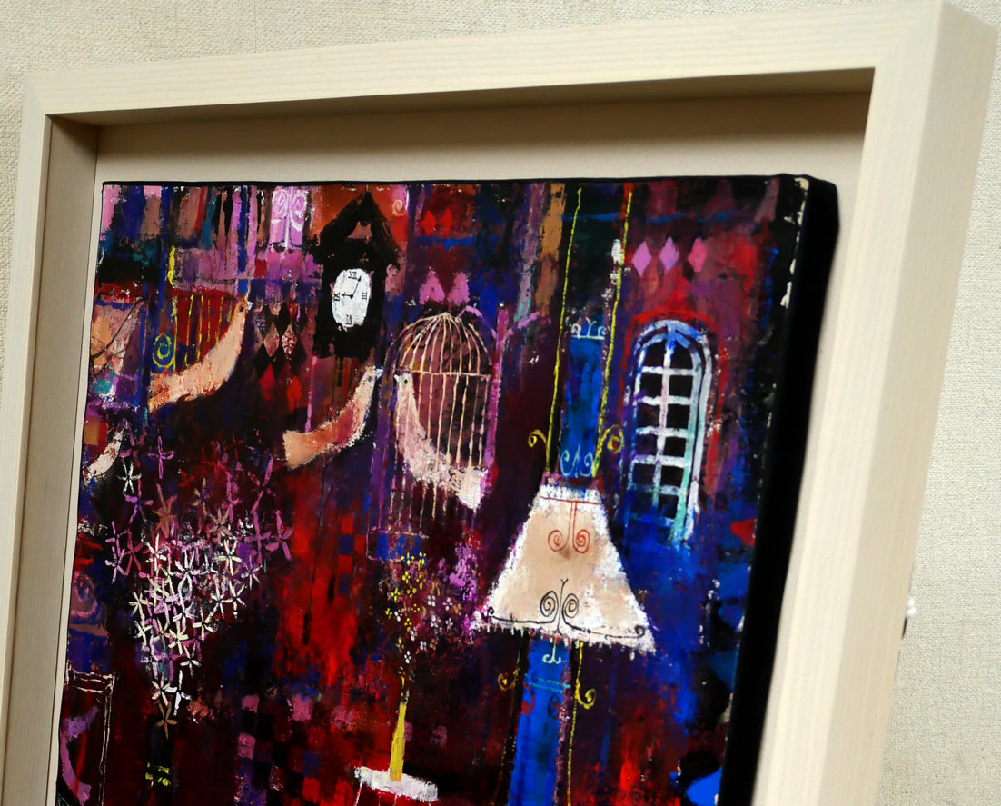 早川義孝「アトリエの中で」油絵・F10号 絵画買取・販売の小竹美術