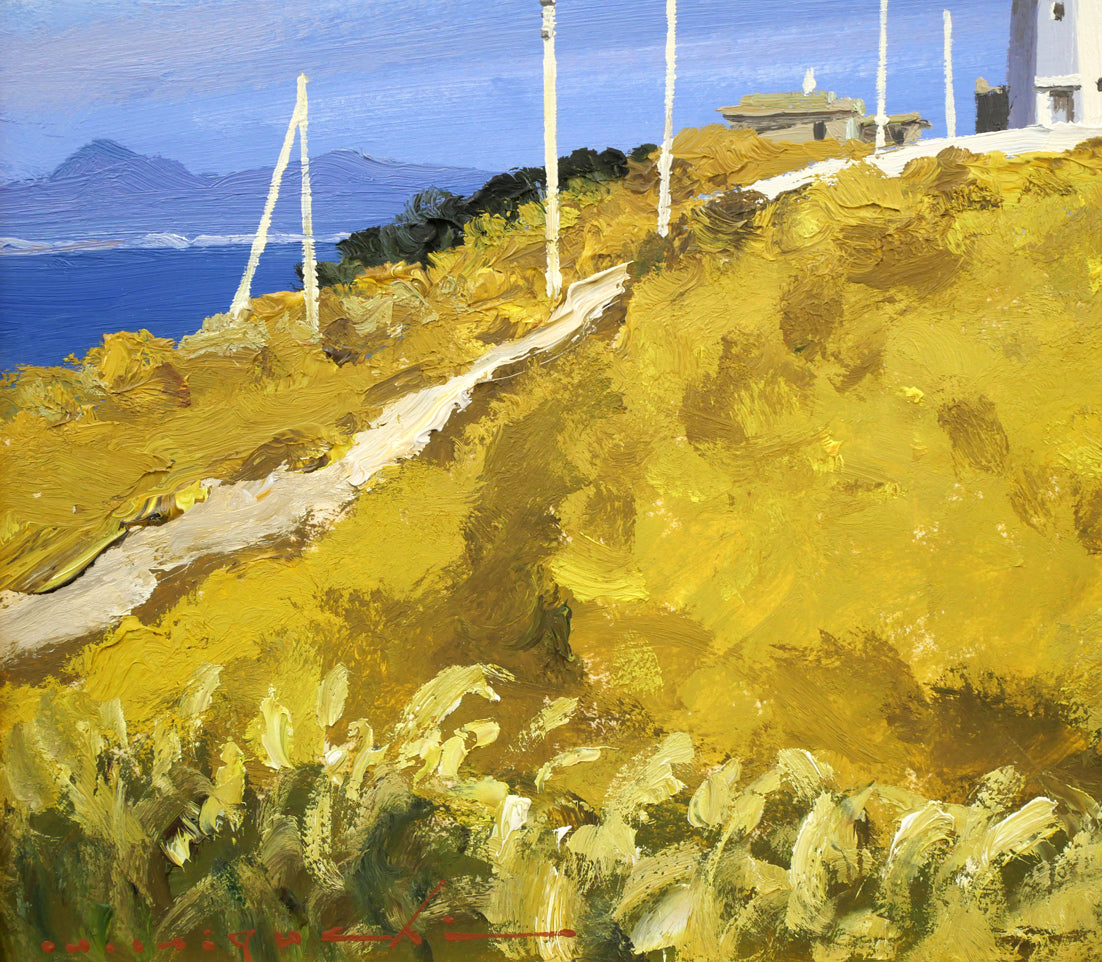 樋口洋「剱崎（三浦半島）」油絵・色紙 絵画買取・販売の小竹美術