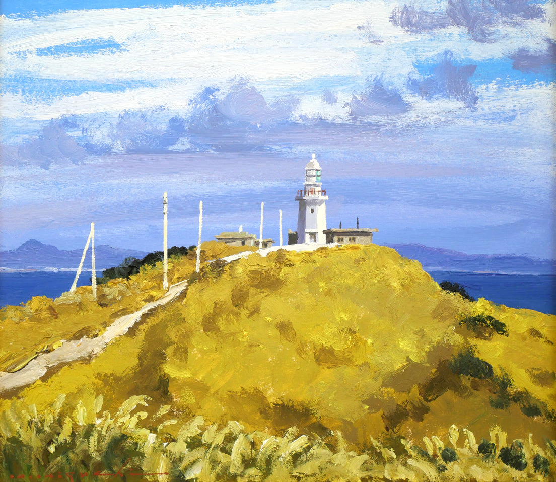 樋口洋「剱崎（三浦半島）」油絵・色紙 絵画買取・販売の小竹美術