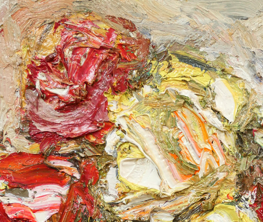 平沢喜之助「薔薇」油絵・F6号 絵画買取・販売の小竹美術