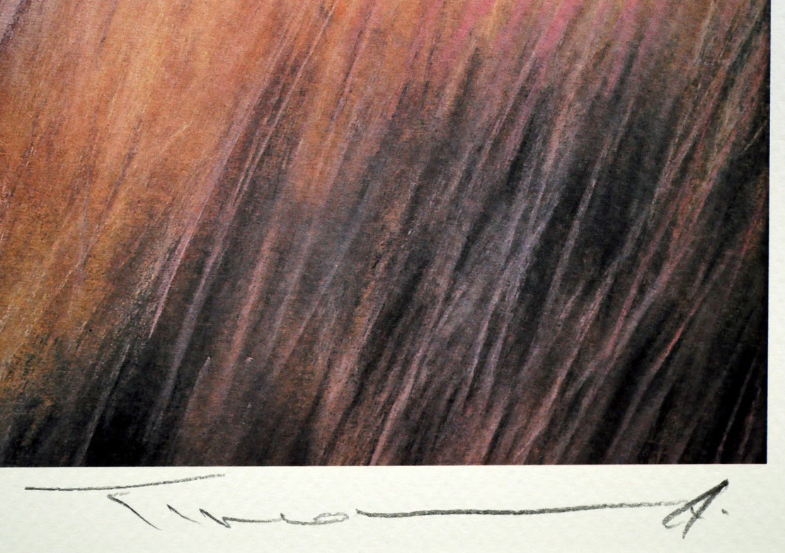 本間武男「慕情」シルクスクリーン版画 絵画買取・販売の小竹美術