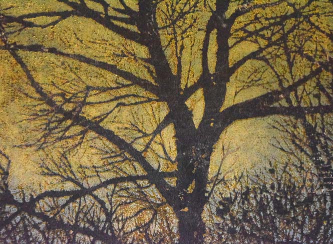 星襄一「夕」木版画 絵画買取・販売の小竹美術