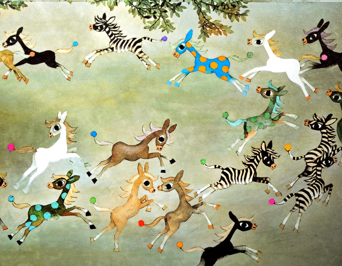 藤城清治「光陰の中の巣立つ子馬たち」レフグラフファイン版画 絵画