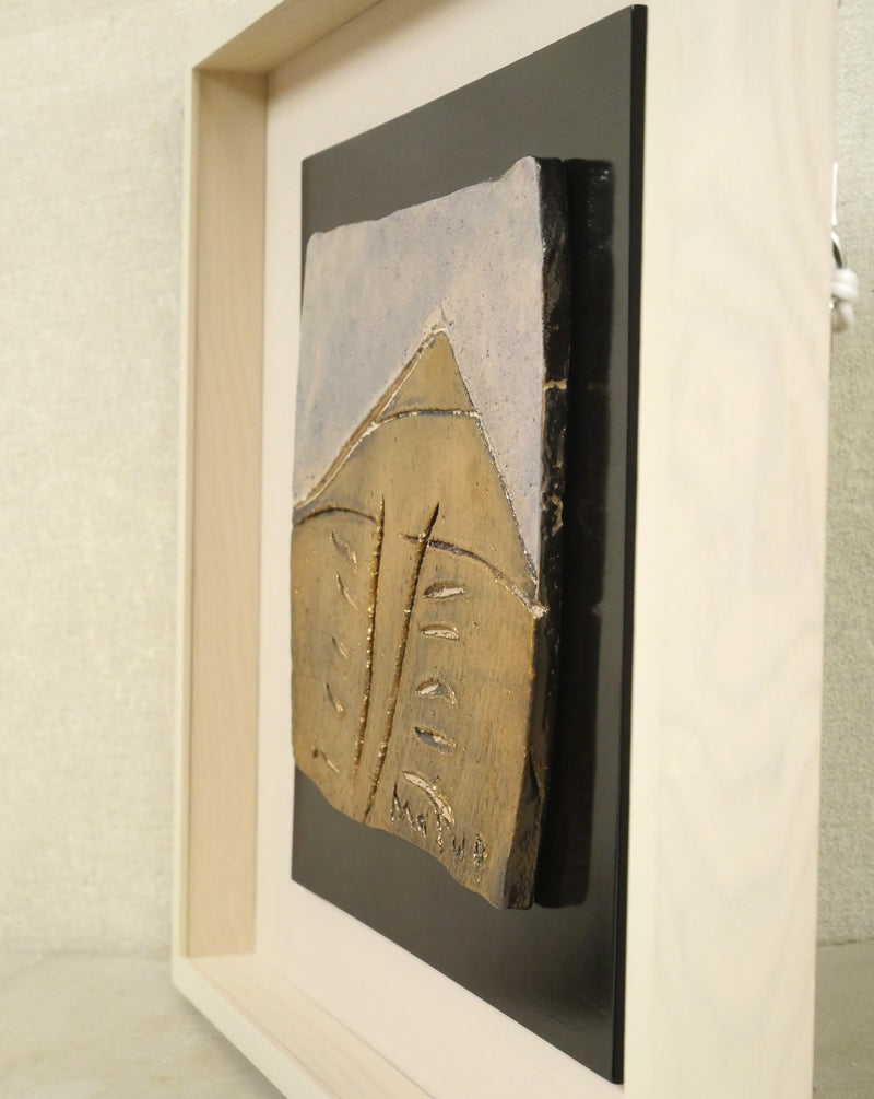 池田満寿夫「ラスター富士」陶板画額装 絵画買取・販売の小竹美術