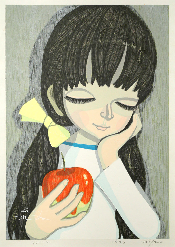 池田修三「りんご」木版画 絵画買取・販売の小竹美術