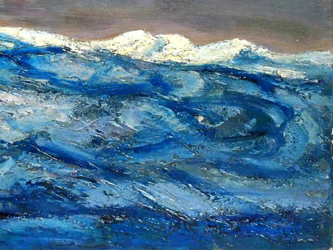 岩船修三「アラスカ（白夜）」油絵・F6号 絵画買取・販売の小竹美術