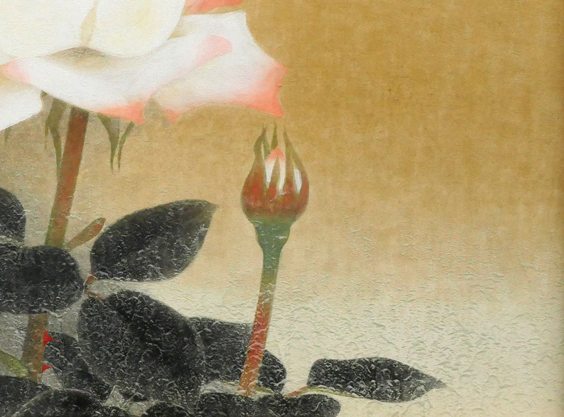 岩橋英遠「長春」日本画・P8号 絵画買取・販売の小竹美術