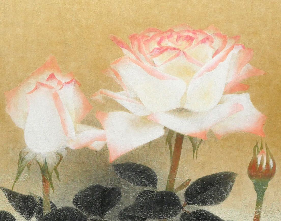 岩橋英遠「長春」日本画・P8号 絵画買取・販売の小竹美術