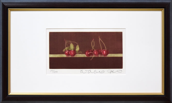 伊藤倭子「赤い実」銅版画 絵画買取・販売の小竹美術