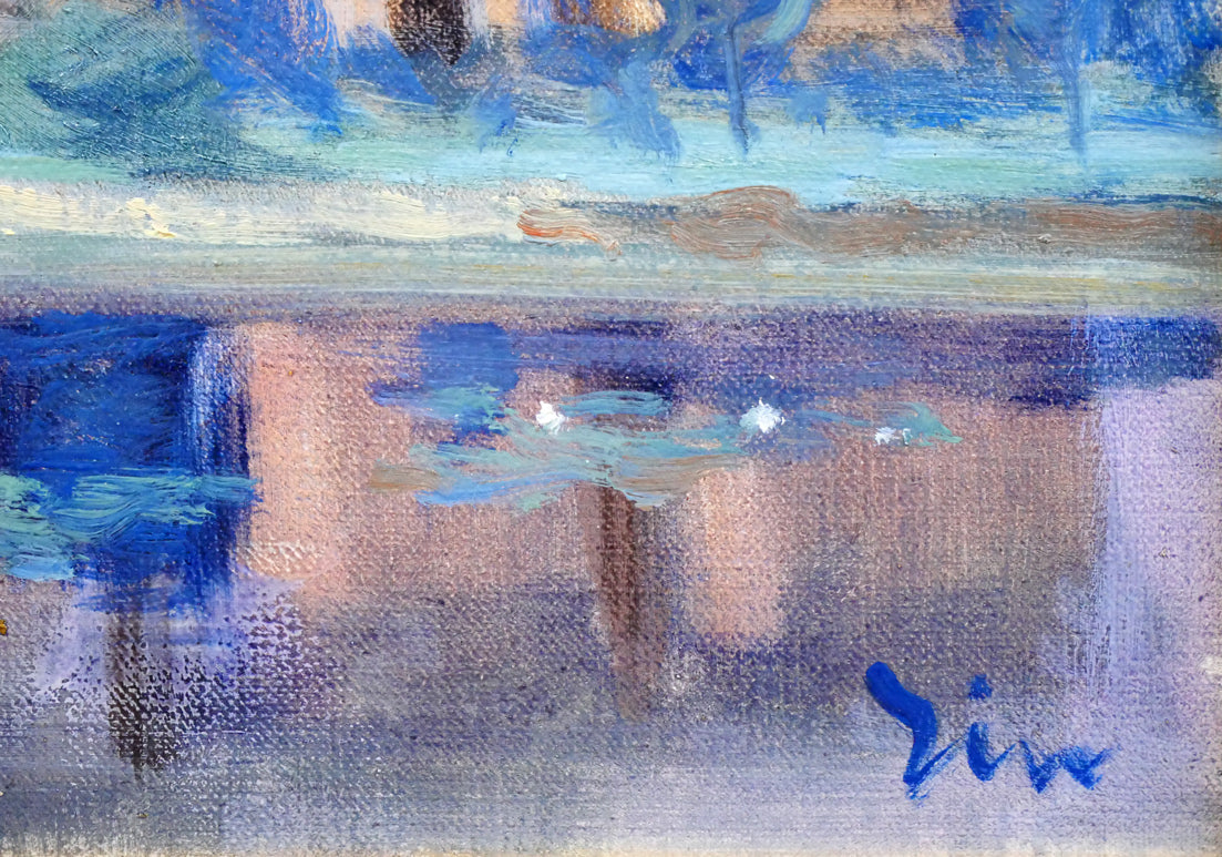 伊藤仁「北海道庁」油絵・F4号 絵画買取・販売の小竹美術