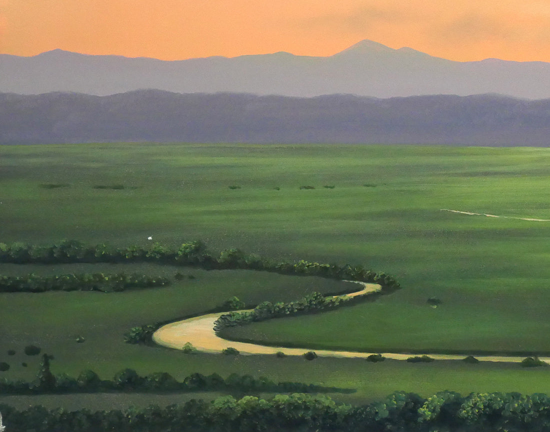 上代誠「湿原（釧路）」油絵・F6号 絵画買取・販売の小竹美術