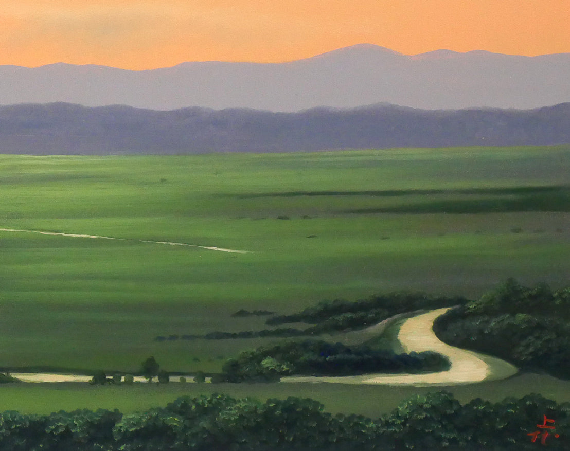 上代誠「湿原（釧路）」油絵・F6号 絵画買取・販売の小竹美術