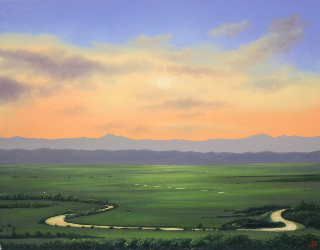 上代誠「湿原（釧路）」油絵・F6号 絵画買取・販売の小竹美術